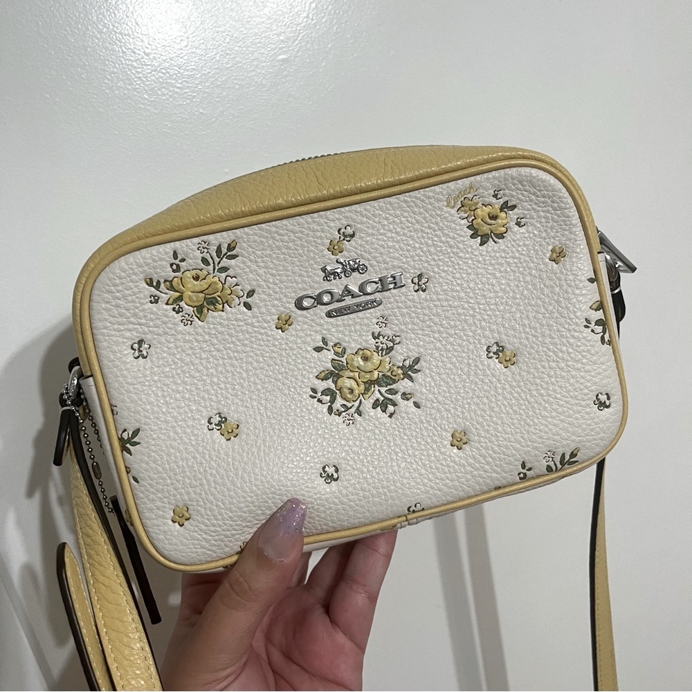 Coach Mini Jamie Floral Cream Crossbody Bag - Picture 2 of 5